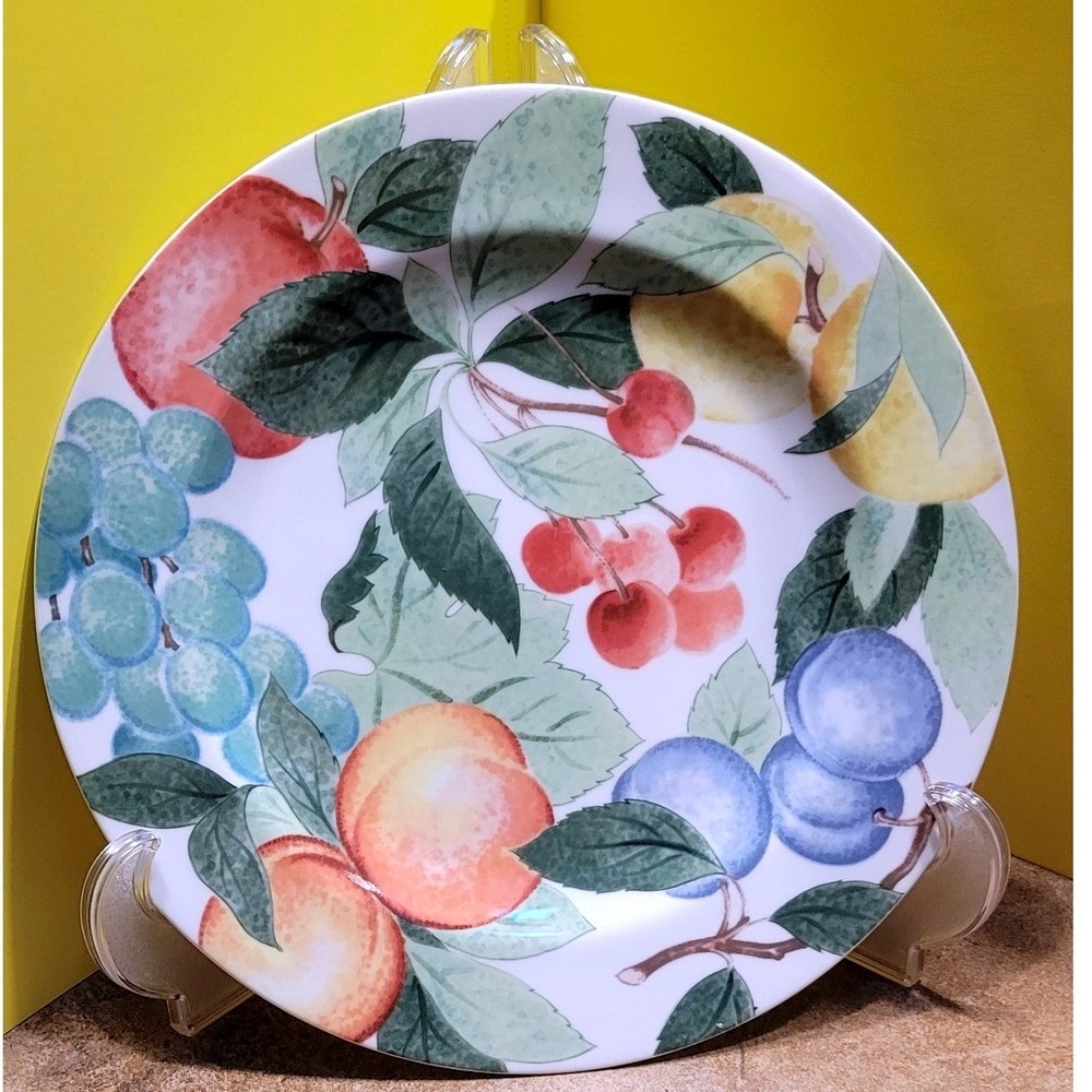 Studio Nova Orchard Jewels Fruit Fine China Dinner Plates Y0253 Set of 2 10.75in